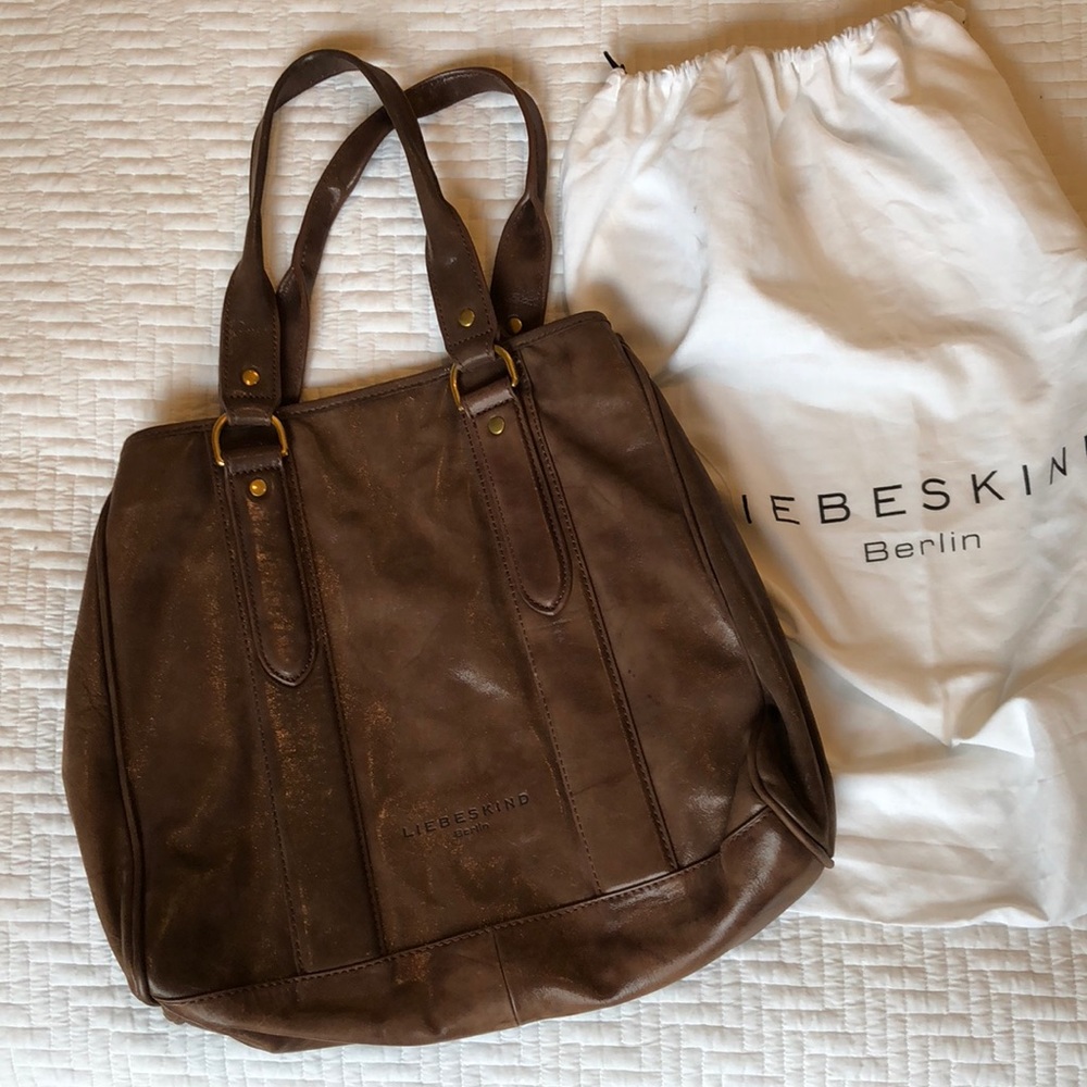 LIEBESKIND Leather Bag, brown